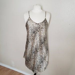 Secret Treasures Leopard Print Night Slip Dress Size Large
